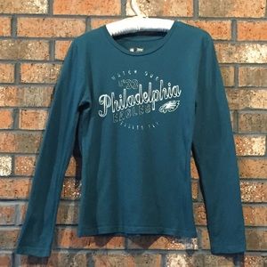 PHILADELPHIA EAGLES GREEN LONG SLEEVE T-SHIRT